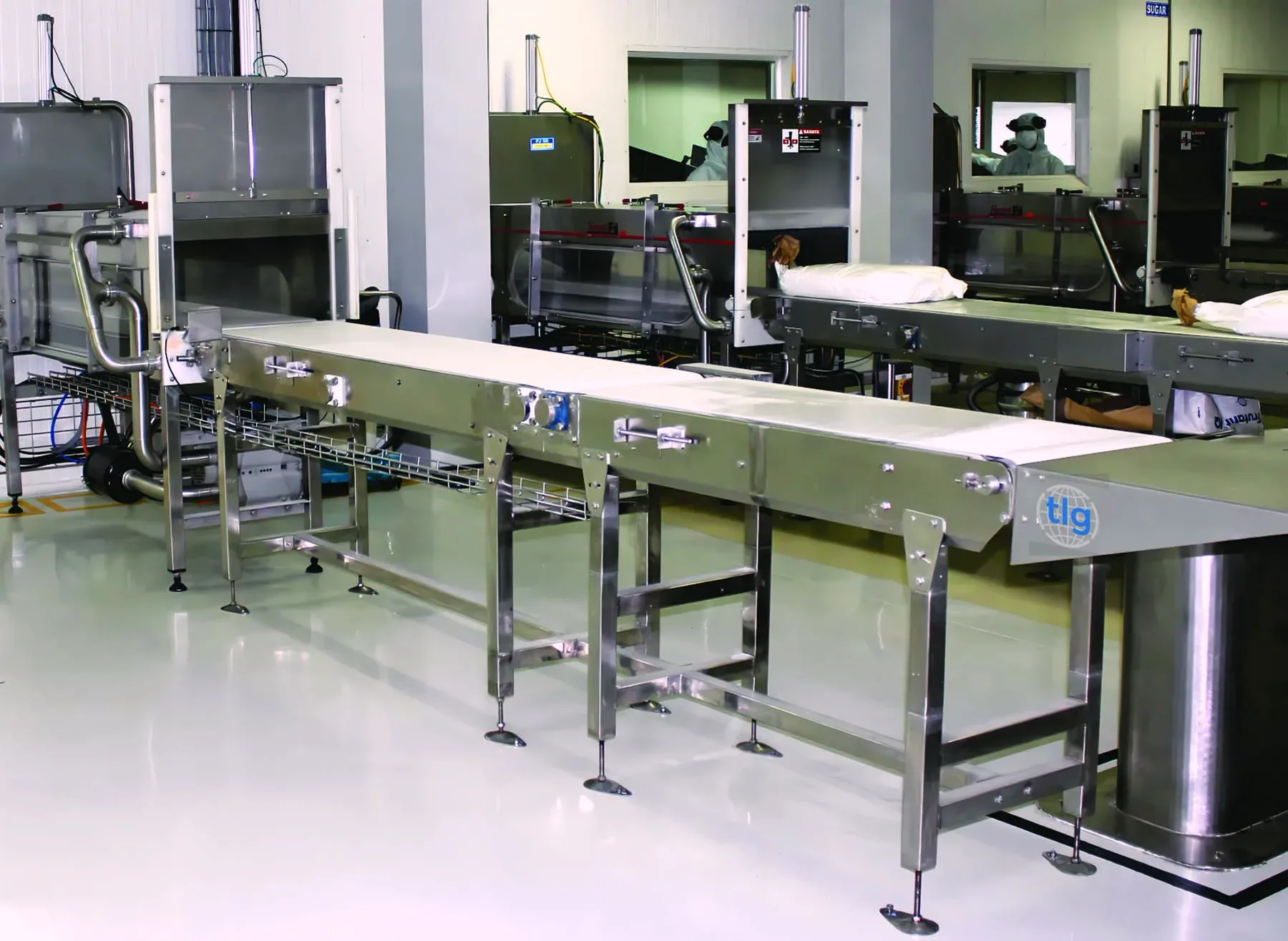 Stainless packing conveyor line built by TLG