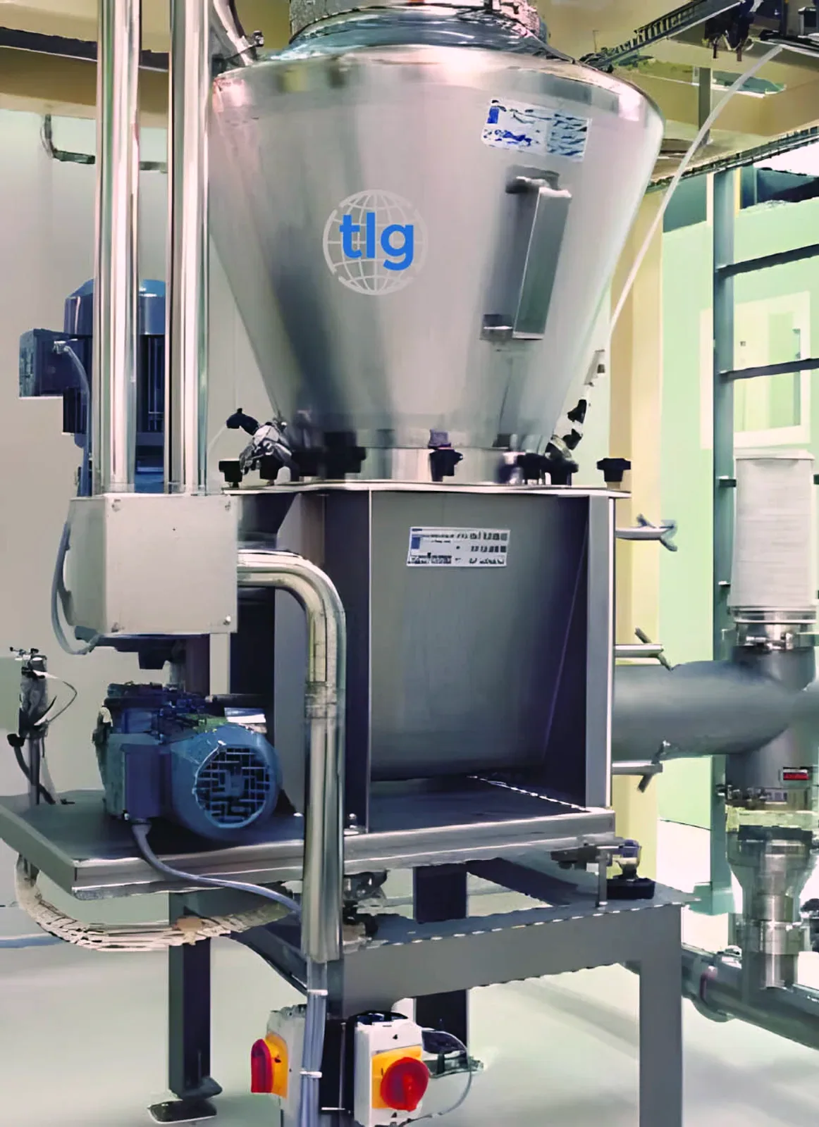 TLG micro doser with hopper and drive, installed